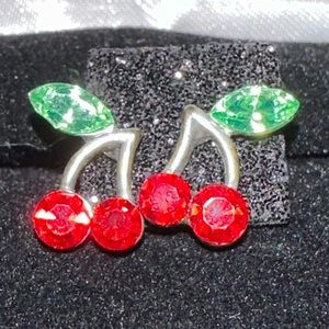 Cherry stud earrings